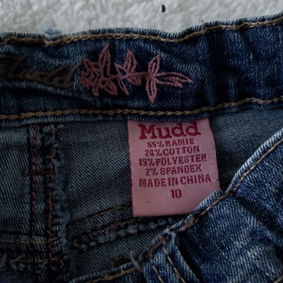 Mudd Floral Stitched Stretch Bootcut Jeans size 10 - Picture 3 of 6